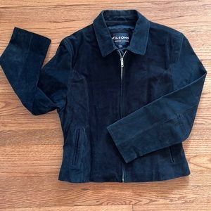 Vintage Wilson’s Black Suede Leather Zip-Up Jacket